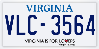 VA license plate VLC3564