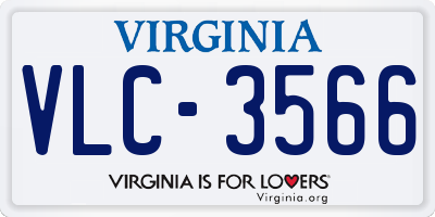 VA license plate VLC3566