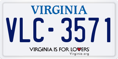 VA license plate VLC3571