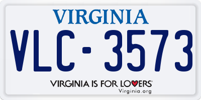 VA license plate VLC3573