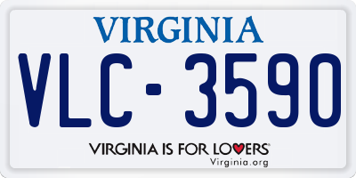 VA license plate VLC3590