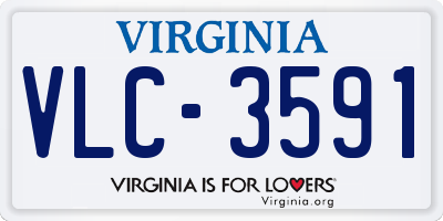 VA license plate VLC3591