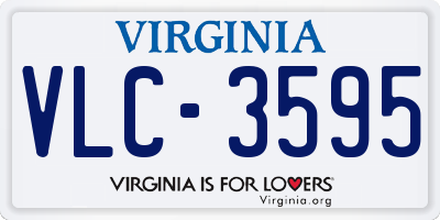 VA license plate VLC3595