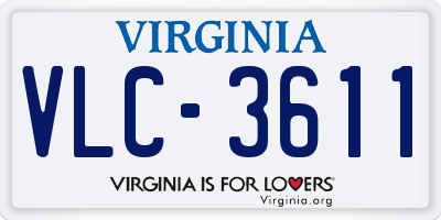 VA license plate VLC3611
