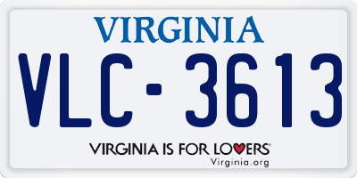 VA license plate VLC3613