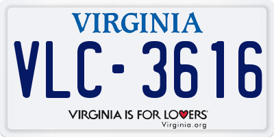 VA license plate VLC3616