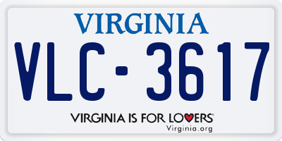 VA license plate VLC3617