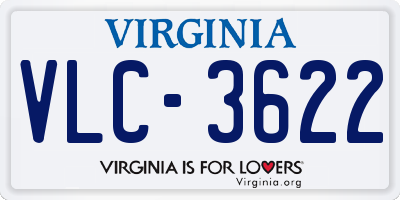 VA license plate VLC3622