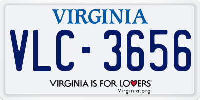 VA license plate VLC3656