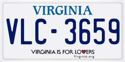 VA license plate VLC3659