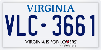 VA license plate VLC3661