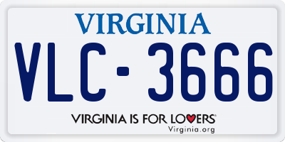 VA license plate VLC3666