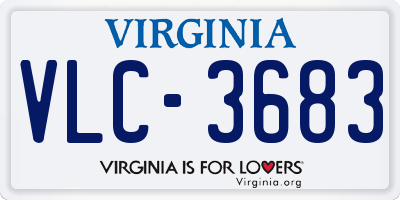 VA license plate VLC3683