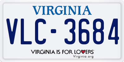 VA license plate VLC3684