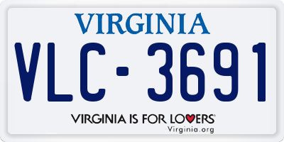 VA license plate VLC3691