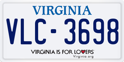 VA license plate VLC3698