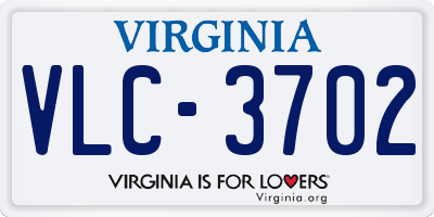 VA license plate VLC3702