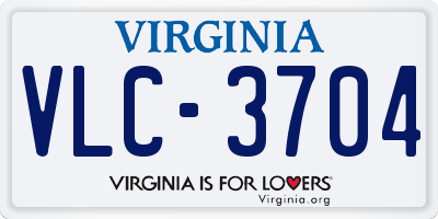 VA license plate VLC3704