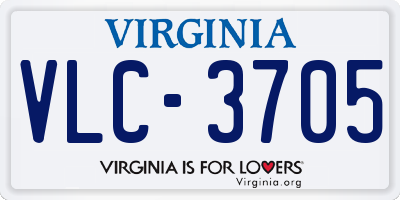 VA license plate VLC3705