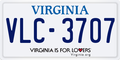 VA license plate VLC3707