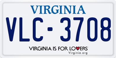 VA license plate VLC3708