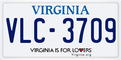 VA license plate VLC3709