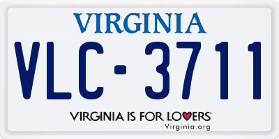 VA license plate VLC3711