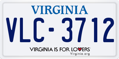 VA license plate VLC3712