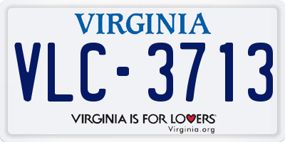 VA license plate VLC3713