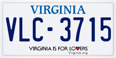 VA license plate VLC3715