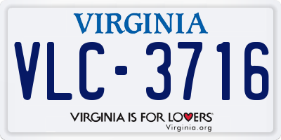 VA license plate VLC3716