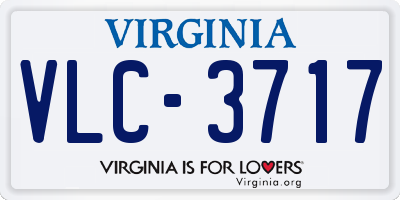 VA license plate VLC3717