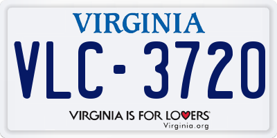 VA license plate VLC3720
