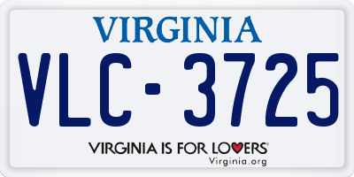 VA license plate VLC3725