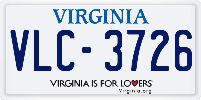 VA license plate VLC3726