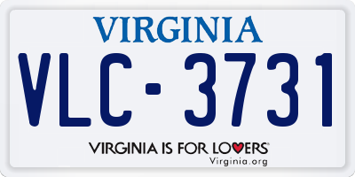 VA license plate VLC3731