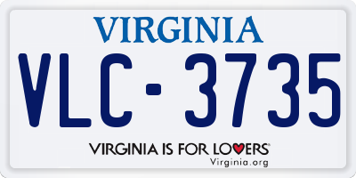 VA license plate VLC3735