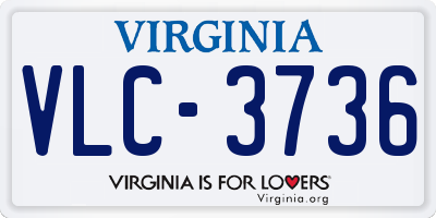 VA license plate VLC3736