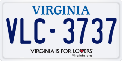 VA license plate VLC3737