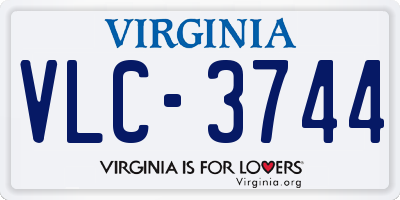 VA license plate VLC3744