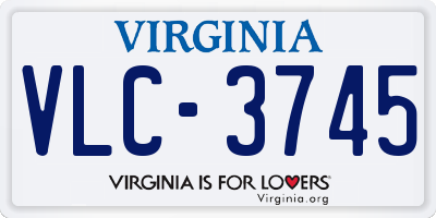 VA license plate VLC3745