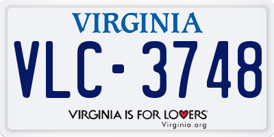 VA license plate VLC3748