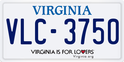 VA license plate VLC3750