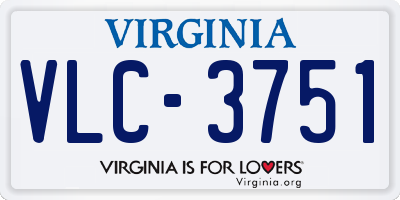 VA license plate VLC3751