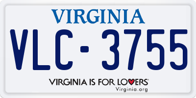 VA license plate VLC3755