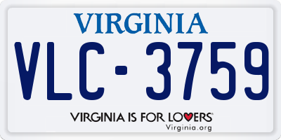 VA license plate VLC3759