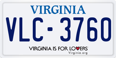 VA license plate VLC3760