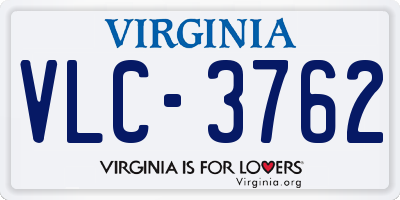 VA license plate VLC3762