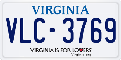 VA license plate VLC3769