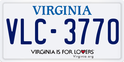 VA license plate VLC3770